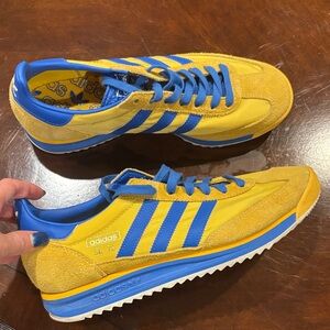 Adidas SL 72 Yellow and Blue Sneakers with shoelaces
